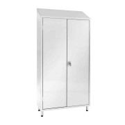 Armoire de rangement inox - 2 portes - L 1400 x P 500 x H 2160 mm
