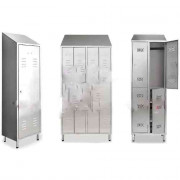 Armoire de rangement inox - 5 tiroirs - Dessus en pente