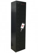Armoire de recharge téléphones - 12 casiers - Dim. L300 x P250 x H1336 mm