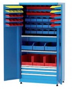 Armoire industrielle à bacs et tiroirs