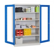 Armoire industrielle à portes transparentes