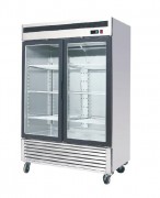 Armoire négative à double porte vitrée