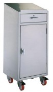 Armoire pupitre à roulettes inox - 1 Porte - L 500 x P 400 x H 1170 mm