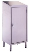 Armoire pupitre d'atelier inox - 1 porte - L 500 x P 400 x H 1170 mm