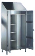 Armoire range-balais inox - 2 portes - L 950 x P 500 x H 2160 mm