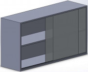 Armoire suspendue vitrée pour laboratoire