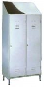 Armoire vestiaire inox 2 portes - L950 x P400 x H2000 mm