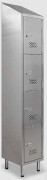 Armoire vestiaire inox - 4 portes - L 320 x P 400 x H 2000 mm