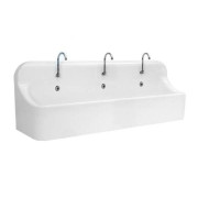 Auge chirurgicale 3 postes - Pour mains et avant-bras jusqu’aux coudes - L : 2000 mm