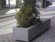 Bac à fleurs en béton rectangle - L.210 cm x l.55 cm x H.45 cm