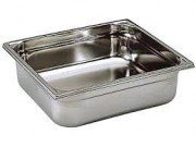 Bac alimentaire gastronorme en inox GN 2/3