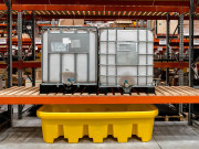 Bac de rétention 1100 L pour rayonnages avec travées de 2200 mm