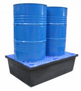 Bac de rétention avec caillebotis - 2 fûts 240 L