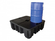Bac de rétention PEHD avec caillebotis amovible - 485 L