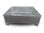 Bac de rétention en acier galvanisé - 4 fûts 220 L