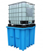 Bac de rétention plastique avec caillebotis - 1000 L