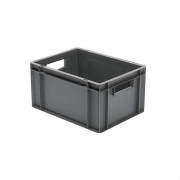 Bac gerbable plastique - Parois et fond fermés - Poignées ouvertes - 19 à 29 L - 400 x 300 mm - Coloris au choix