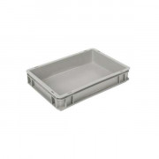 Bac gerbable plastique - Parois et fond fermés - Poignées fermées - 6 à 29 L - 400 x 300 mm - Gris