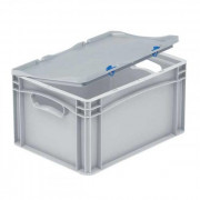 Bac Europe avec couvercle intégré poignées ouvertes - 400 x 300 x 235 mm - Volume 20,8 L