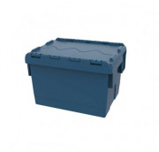 Bac navette polypropylène avec couvercle - Volume : 21L - 400 x 300 x H264 mm - Bleu
