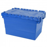 Bac navette polypropylène avec couvercle - Volume : 68 L - 600 x 400 x H365 mm - Bleu