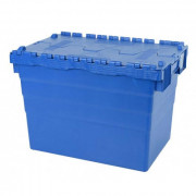 Bac navette polypropylène avec couvercle - Volume : 78L - 600 x 400 x H416 mm - Bleu