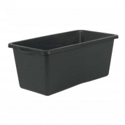 Bac plastique de maçonnerie - Paroi et fond renforcé - 65 à 90 L - De L.740xl.390xH.300mm à L.785xl.470xH.312mm - Noir