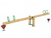 Balançoire à bascule en bois 4 places