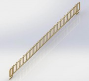 Balcon fil pour tablette rainurée