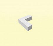 Banc béton tetris L gris clair