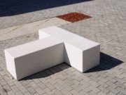 Banc béton urbain tetris T