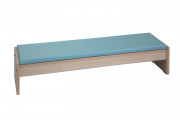Banc bois pour maternelle - avec assise mousse - Long, 120 cm - T1 à T3 - panneau de particules surfacé mélaminé
