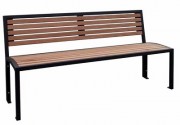 Banc en acier et bois 1560 mm avec ou sans dossier