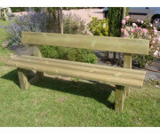 Banc bois classique avec dossier 2000 mm