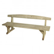 Banc de jardin avec dossier en pin traité classe IV