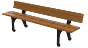 Banc de jardin en bois à sceller