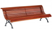 Banc de jardin lames en bois exotique - longueur : 2000 mm - Simple ou double