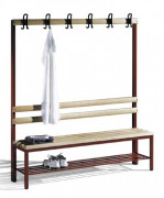 Banc de vestiaire à un seul côté - L.1000 à 1960 mm x P.403 mm - H.assise 420 mm
