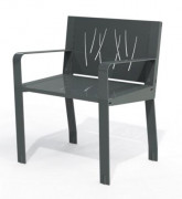 Fauteuil de ville acier - L : 67,1 cm - Sans ou avec accoudoirs