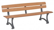 Banc en acier et compact HPL – 3 places - A Lames - Structure anthracite - L.1800 x P.605 x H.750 mm - Coloris au choix