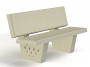 Banc en béton ergonomique