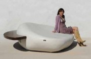 Banc en béton modèle pouf