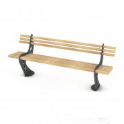 Banc en bois à fixer