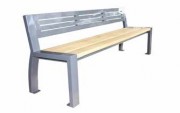 Banc d'extérieur en acier et bois 2000 mm