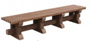 Banc public en plastique recyclé - L160 , 180 ou 200 cm - A sceller