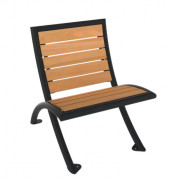 Chaise publique en bois