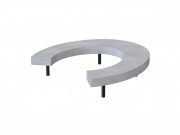 Banc modulable en béton