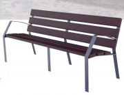 Banc pour espaces publics - 6 lames en composite – L.1800 mm x H.785 mm