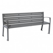 Banc public acier et bois - L 1200 mm ou 1800 mm