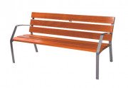 Banc public en bois - 6 lames - Longueur : 1800 ou 3000 mm